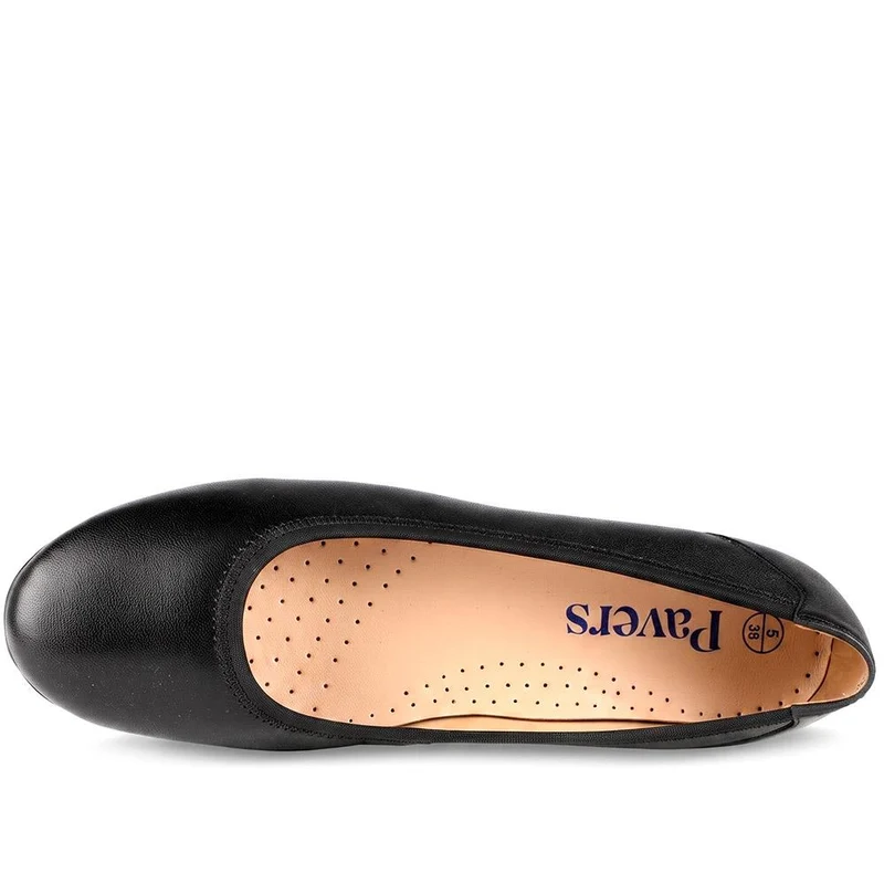 Smart Leather Lightweight Ballet Flats - RNB44009 / 329 773 - Black