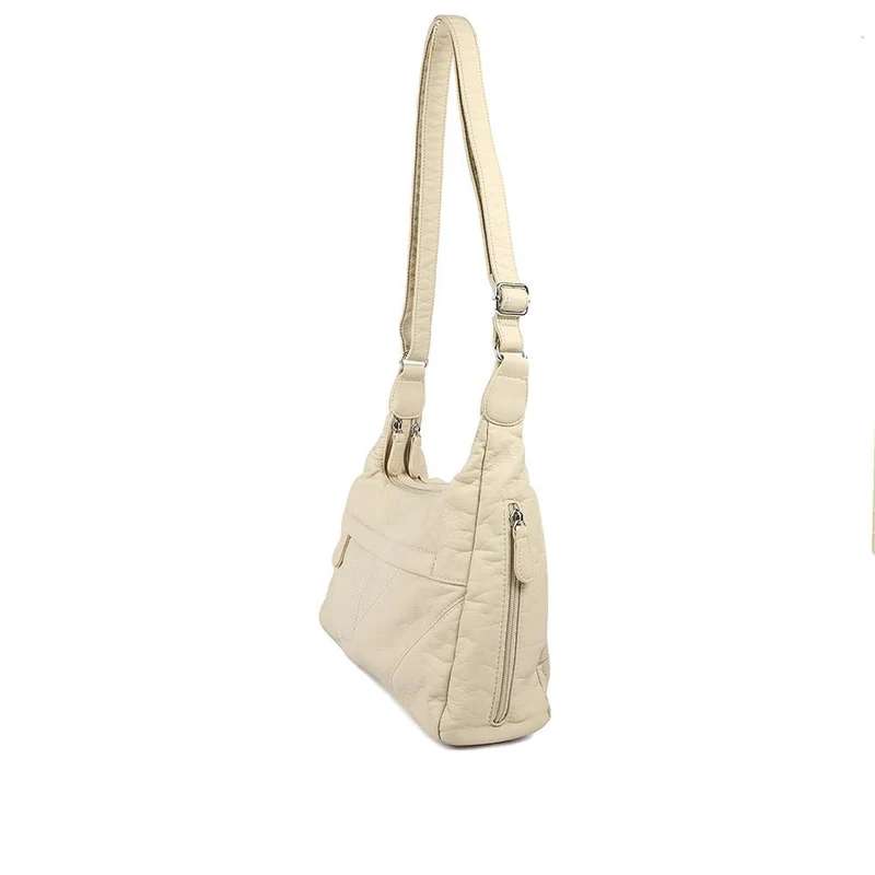 Multi-Pocket Crossbody Bag - WAHT42000 / 328 376 - Cream