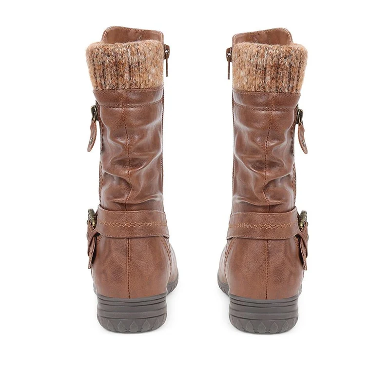 Slouch Calf Boots - WBINS38154 / 324 703 - Tan