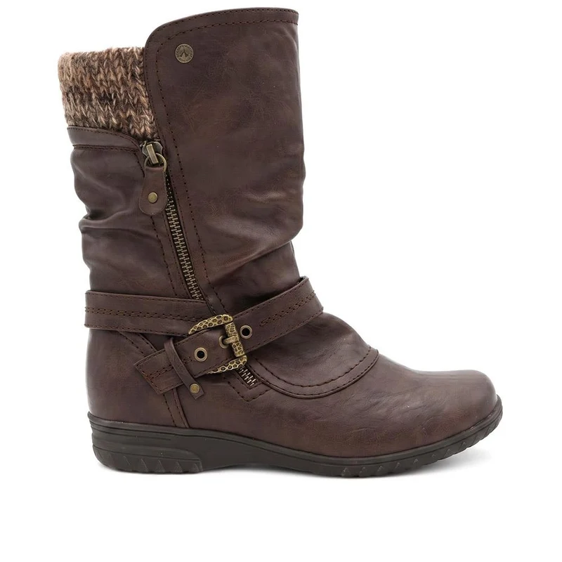 Slouch Calf Boots - WBINS38154 / 324 703 - Chocolate