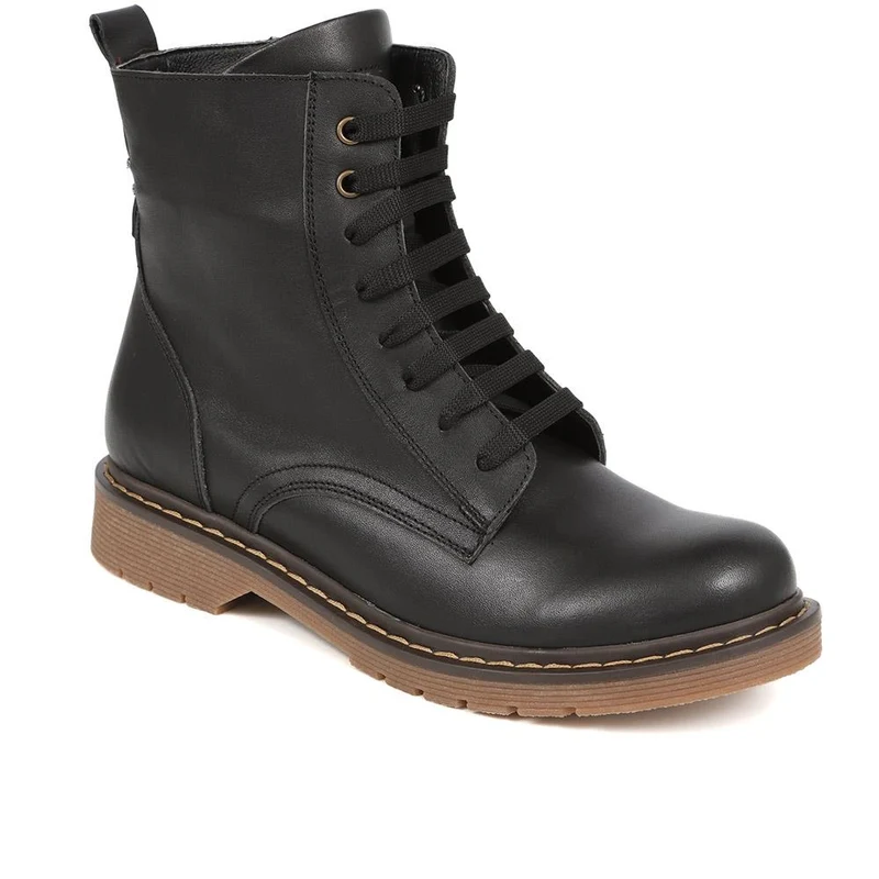 Lace-Up Leather Boots - BELYNR40001 / 326 190