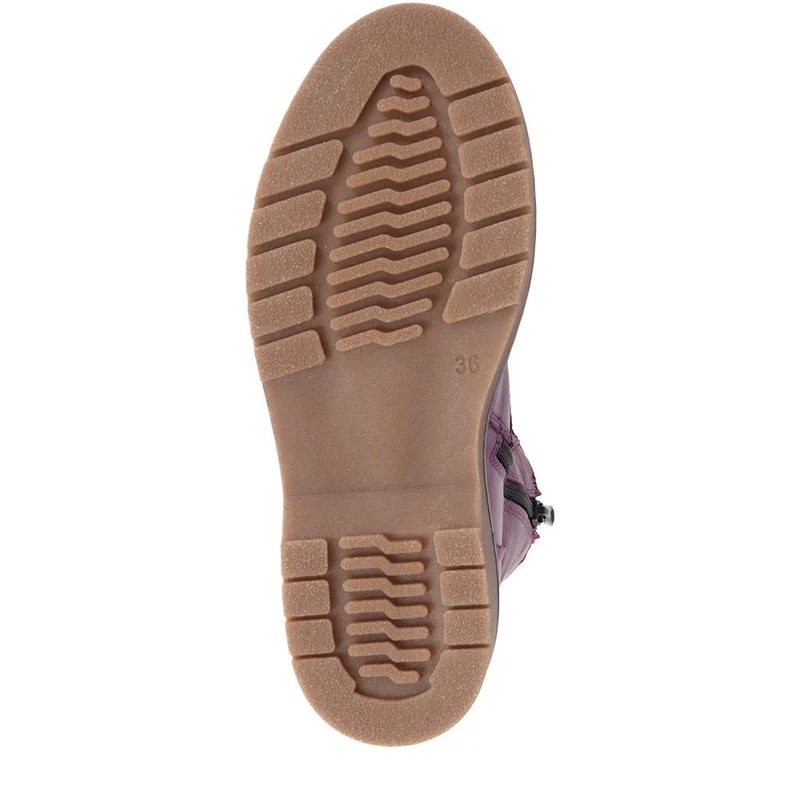 Lace-Up Leather Boots - BELYNR40001 / 326 190 - Purple