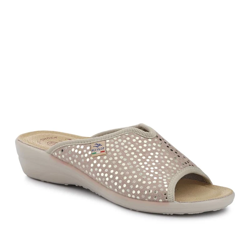 Fly Flot Lightweight Shock Absorbing Leather Mules - FLY41045 / 326 673 - Beige
