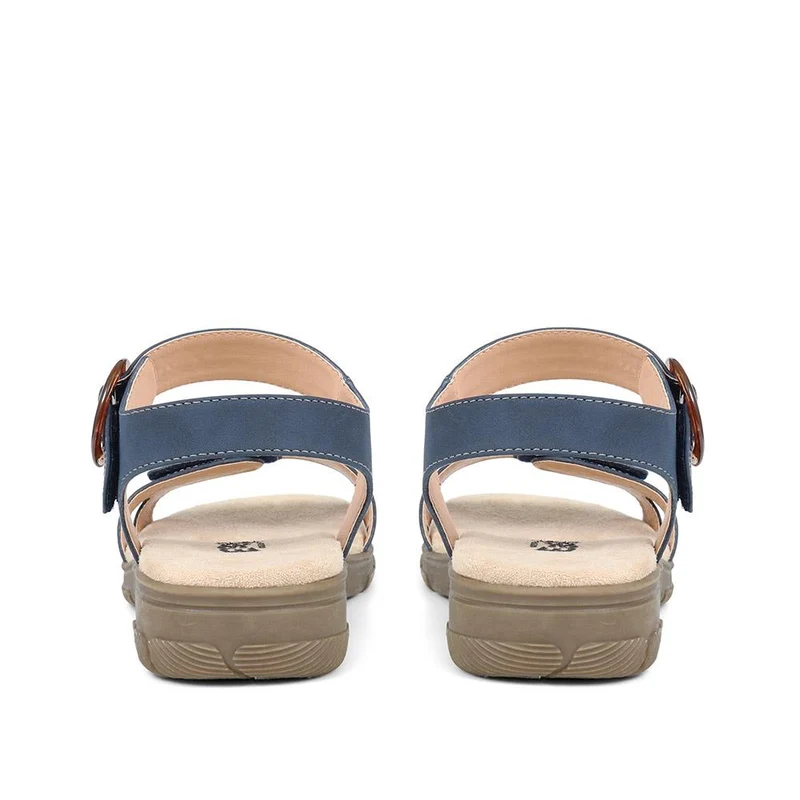 Extra-Wide Fit Sandals - ENRICHETTA / 323 490 - Navy