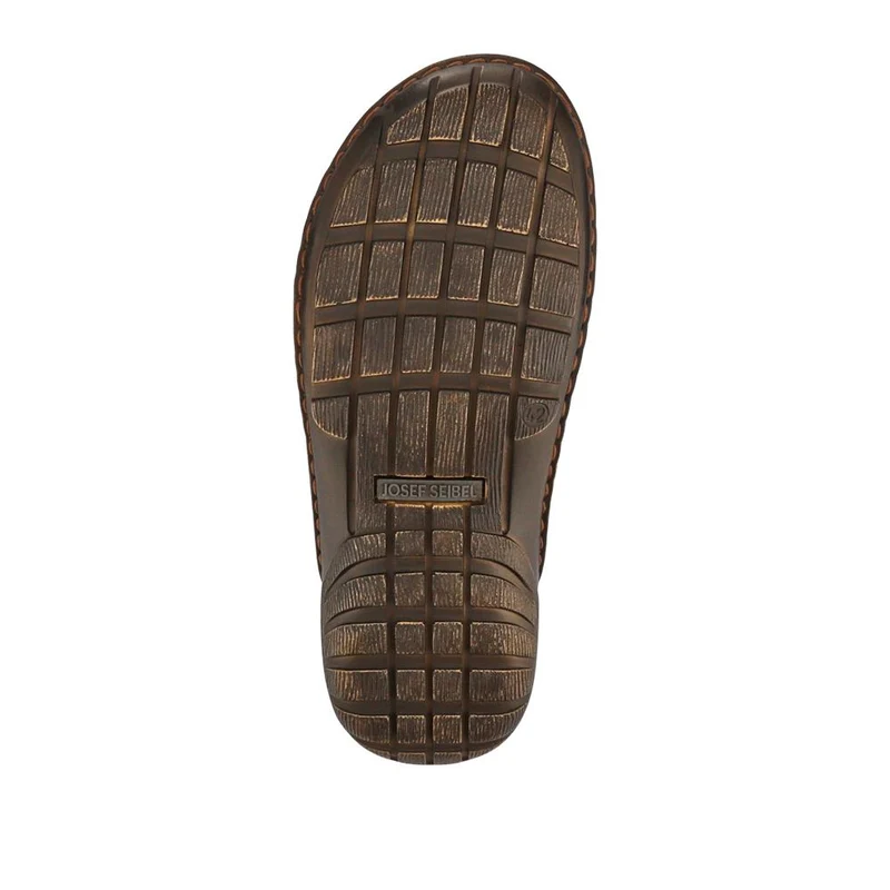 Wide-Fit Leather Mule Sandals - JOSEF41502 / 327 045 - Brown