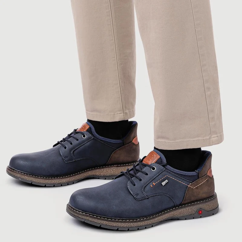 Relife Wide Fit Lace-Up Shoes - RELIF42000 / 327 804 - Navy