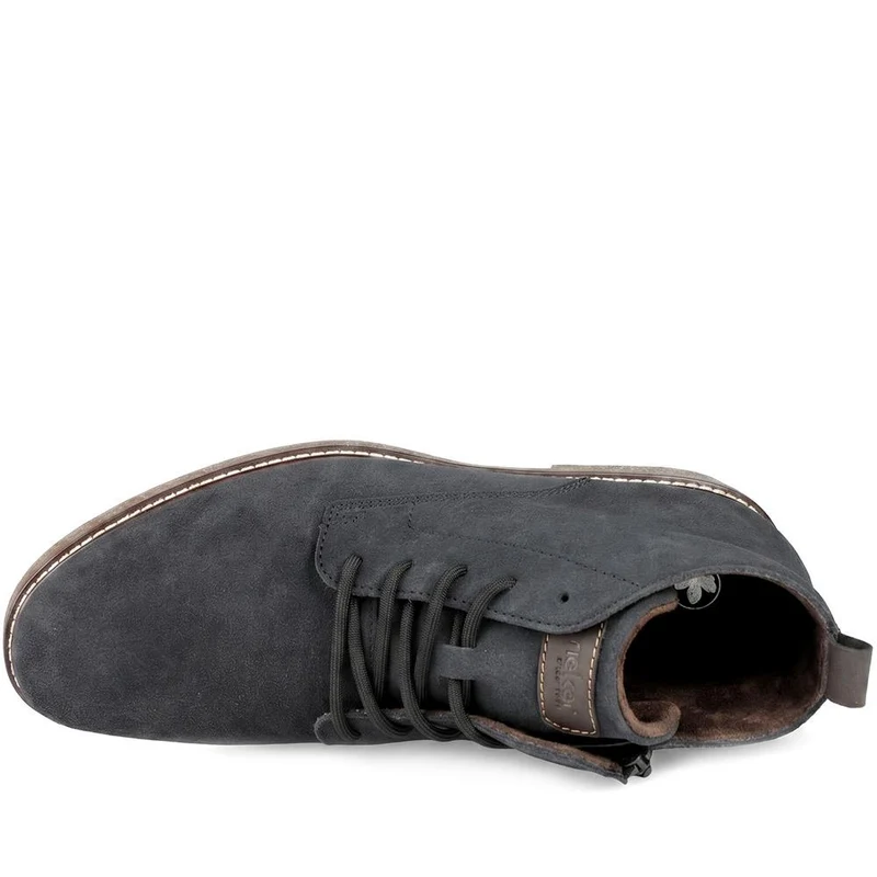 Rieker Wide Fit Suede Leather Boots - RKR43047 / 330 223 - Navy