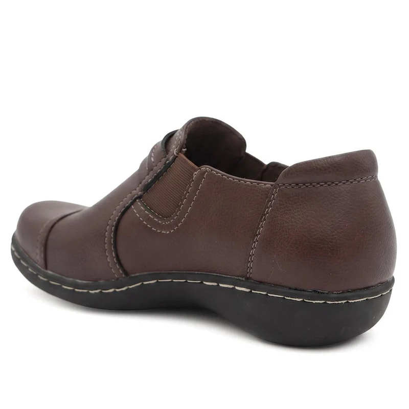 Smart Elasticated Slip-On Shoes - SANYI42007 / 327 958 - Dark Brown