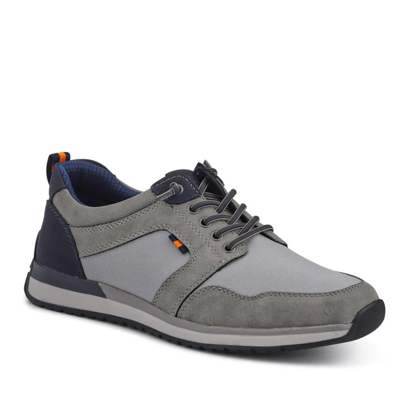 Wide Bungee-Laced Slip-On Shoes - GANG41009 / 327 570 - Grey