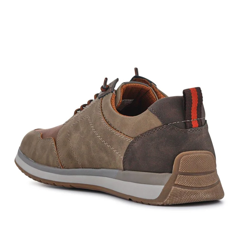 Wide Bungee-Laced Slip-On Shoes - GANG41009 / 327 570 - Brown