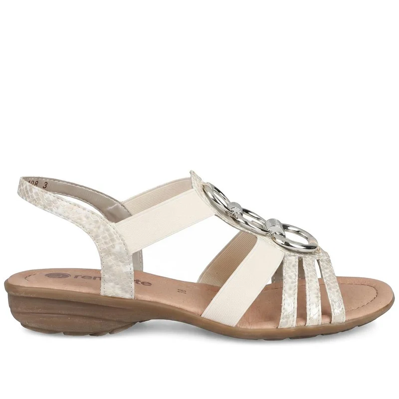 Remonte Leather Elastic Fit Sandals - DRS43513 / 329 371 - Off White