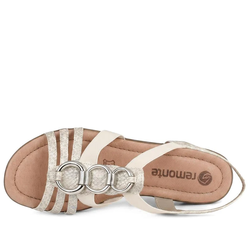 Remonte Leather Elastic Fit Sandals - DRS43513 / 329 371 - Off White