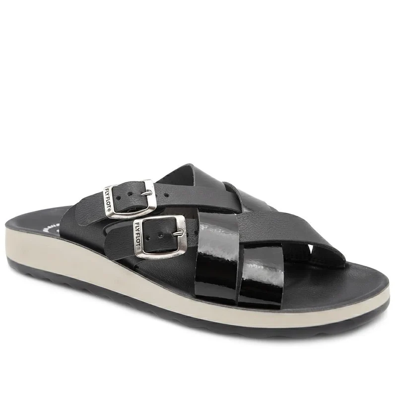 Flyflot Strappy Dual Buckle Slip On Sandals - FLY43010 / 328 646