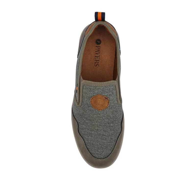 Elasticated Fabric Slip-Ons - GANG41006 / 327 573 - Khaki Multi