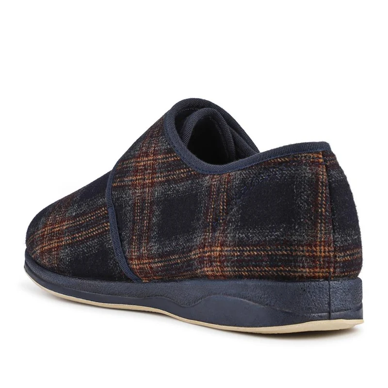 Wide Fit Wool Slippers - QING42013 / 327 974 - Navy