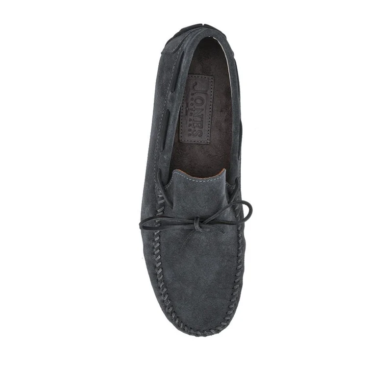 Zeke Leather Full Slippers - ZEKE / 328 015 - Charcoal