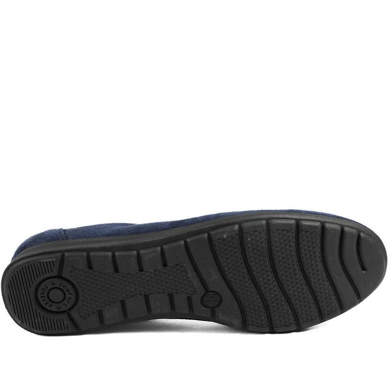Jewel Detail Slip On Comfort Pumps - WOIL43000 / 329 124 - Navy