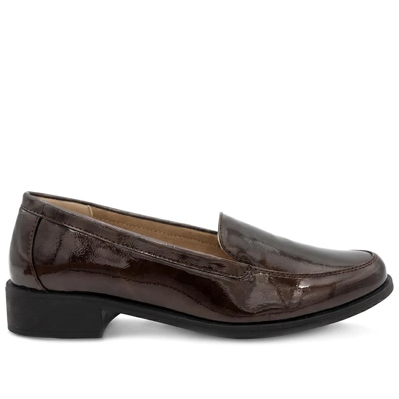 Smart Block Heel Loafers - WBINS44015 / 329 754 - Pewter
