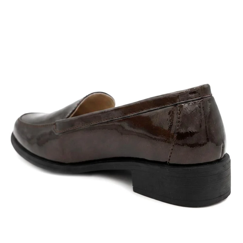 Smart Block Heel Loafers - WBINS44015 / 329 754 - Pewter