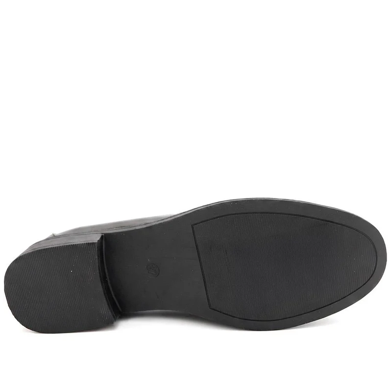 Smart Block Heel Loafers - WBINS44015 / 329 754 - Pewter