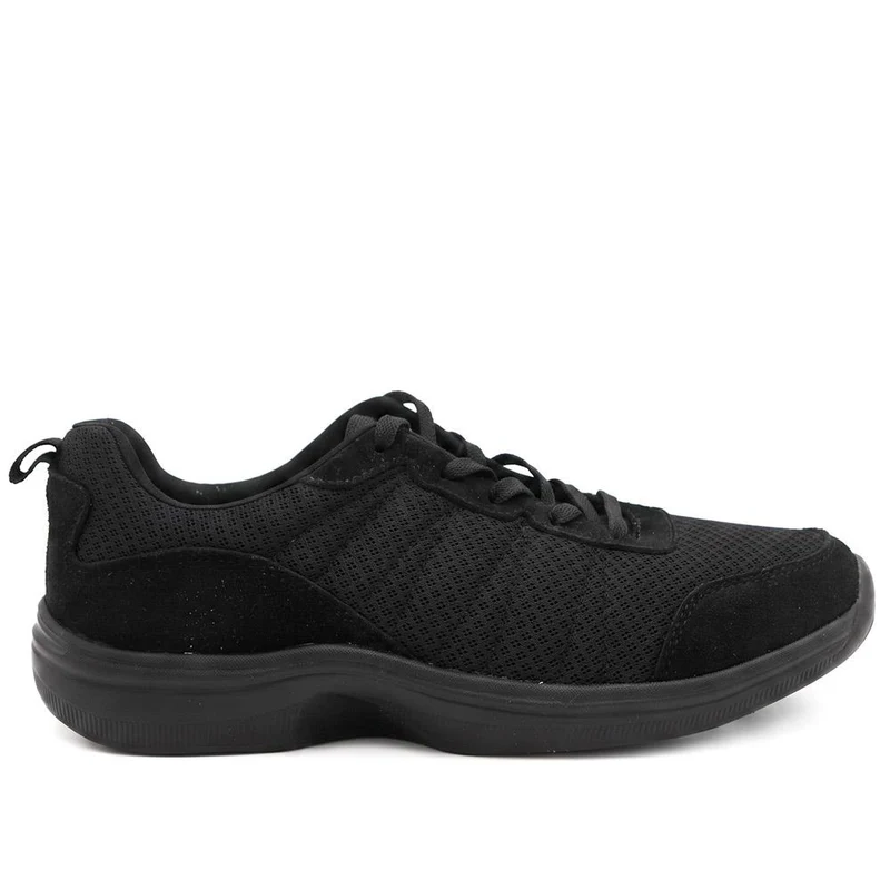 EasyFit Extra Wide Mesh Lace Up Trainers - SIDRA / 329 941 - Black-Black