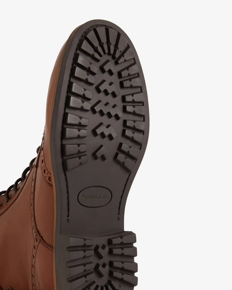 Hunter Cawdor Brogue-Stiefeletten für Herren | Hellbraun