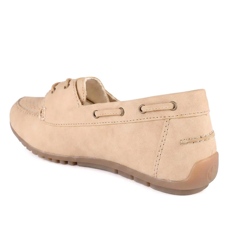 Rieker Breathable Laced Loafers - RKR43068 / 330 547 - Beige