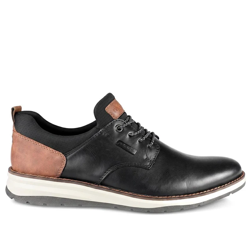 Rieker Dual-Tone Leather Shoes - RKR44507 / 329 907 - Black