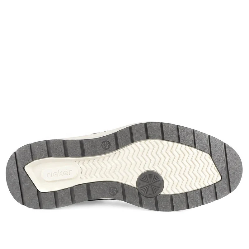 Rieker Dual-Tone Leather Shoes - RKR44507 / 329 907 - Black