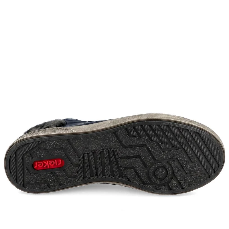 Rieker Zip & Lace Hi Top Trainers - RKR44506 / 329 725 - Navy