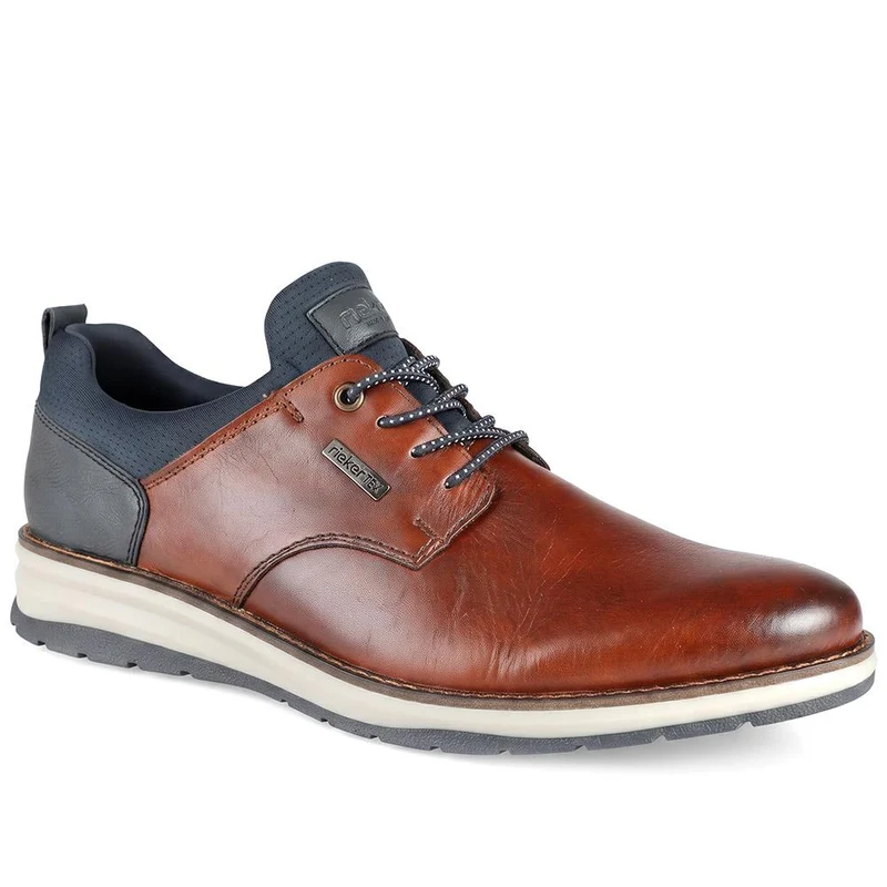 Rieker Dual-Tone Leather Shoes - RKR44507 / 329 907 - Tan