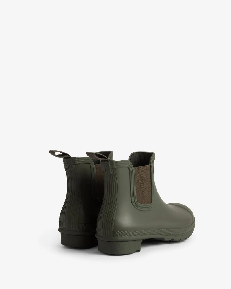 Hunter Damen Original Chelsea Stiefel | Dunkeloliv