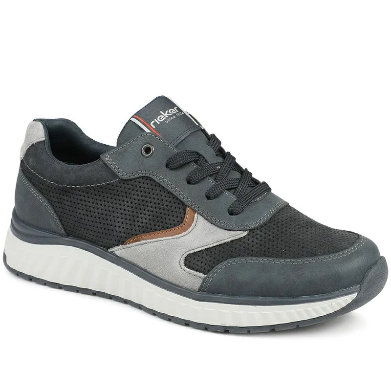 Rieker Leather Zip & Lace Trainers - RKR43512 / 328 771