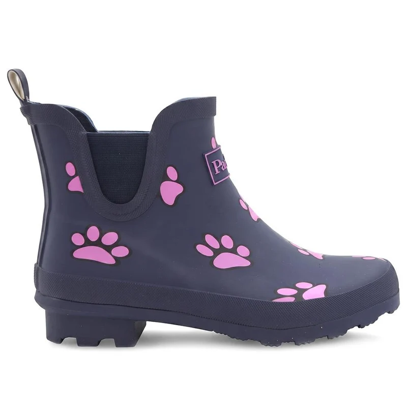 Paw Print Chelsea Wellington Boots - RAI40005 / 326 490 - Navy-Pink