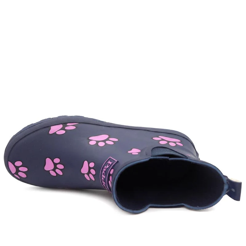 Paw Print Chelsea Wellington Boots - RAI40005 / 326 490 - Navy-Pink