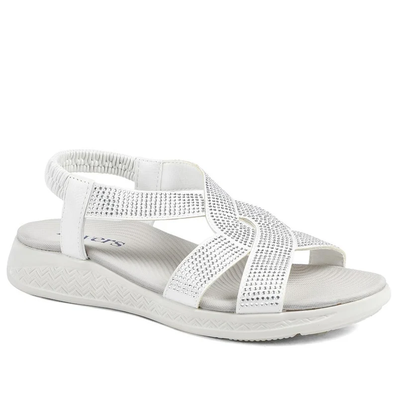 Stretch Fit Embellished Daily Sandals - BAIZH43043 / 329 308