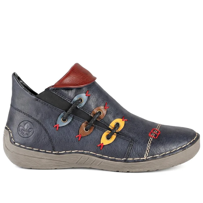 Rieker Slip On Elasticated Boots - RKR44502 / 329 729 - Navy
