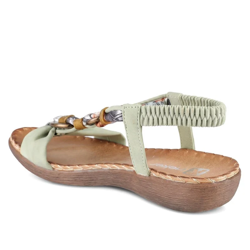 Rieker Braided Elastic Fit Sandals - RKR43075 / 330 557 - Natural