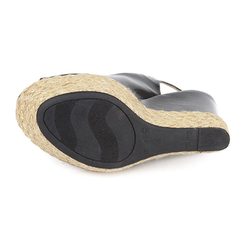High Wedge Slingback Sandal - BELCECC2300 / 307 764 - Black Patent