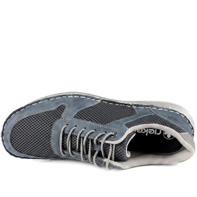 Rieker Casual Slip On Shoes W/ Bungee Laces - RKR43059 / 330 542 - Navy