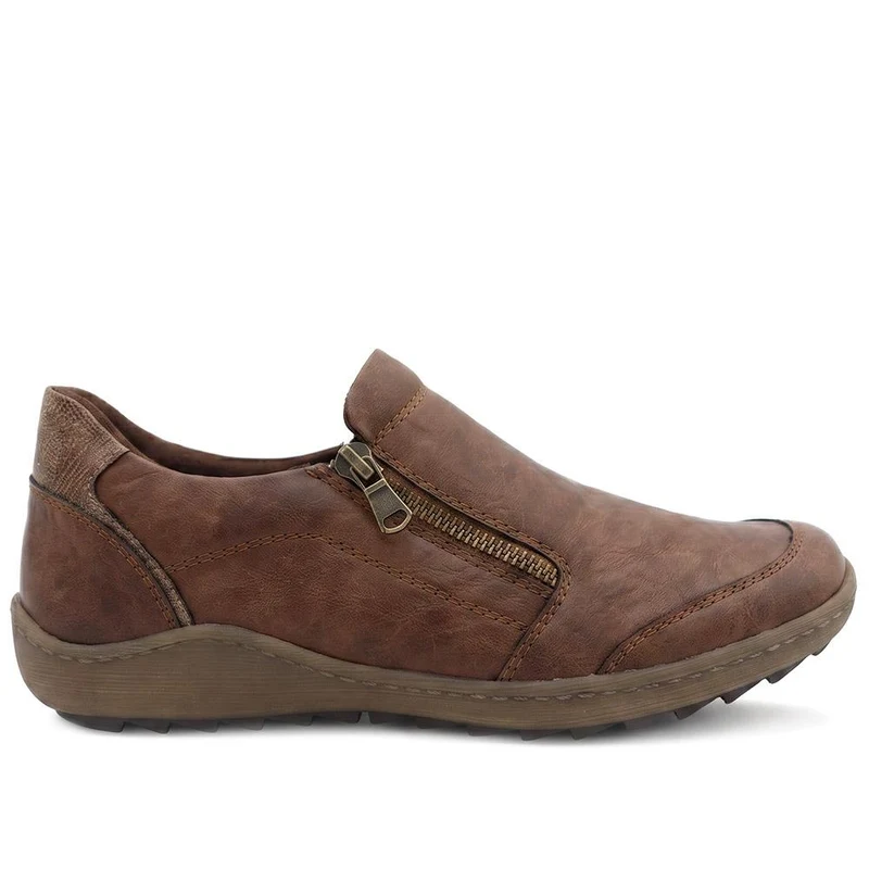 Smart Zip Closure Shoes - WBINS44025 / 329 763 - Brown