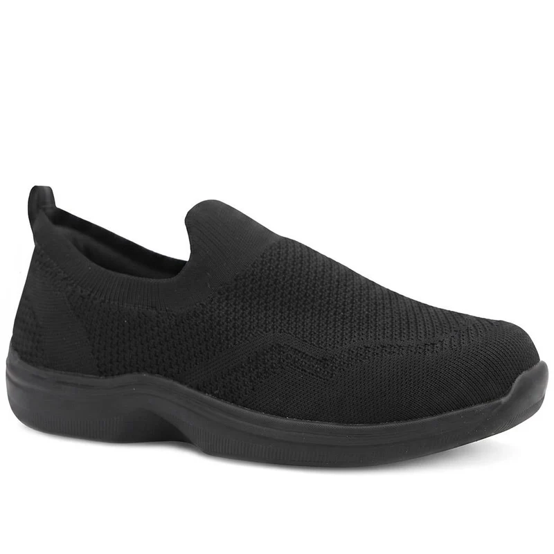 Extra Wide Breathable Slip On Trainers - LILOU / 329 940