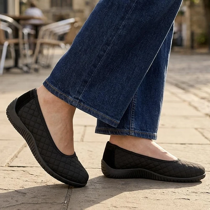 Wide Fit Quilted Upper Comfort Pumps - BRK44004 / 329 756 - Black