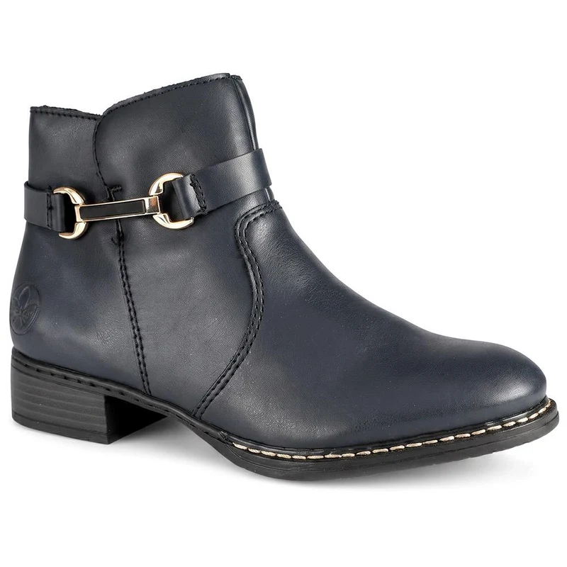 Rieker Buckle-Detail Flat-Heeled Ankle Boots - RKR42511 / 327 797