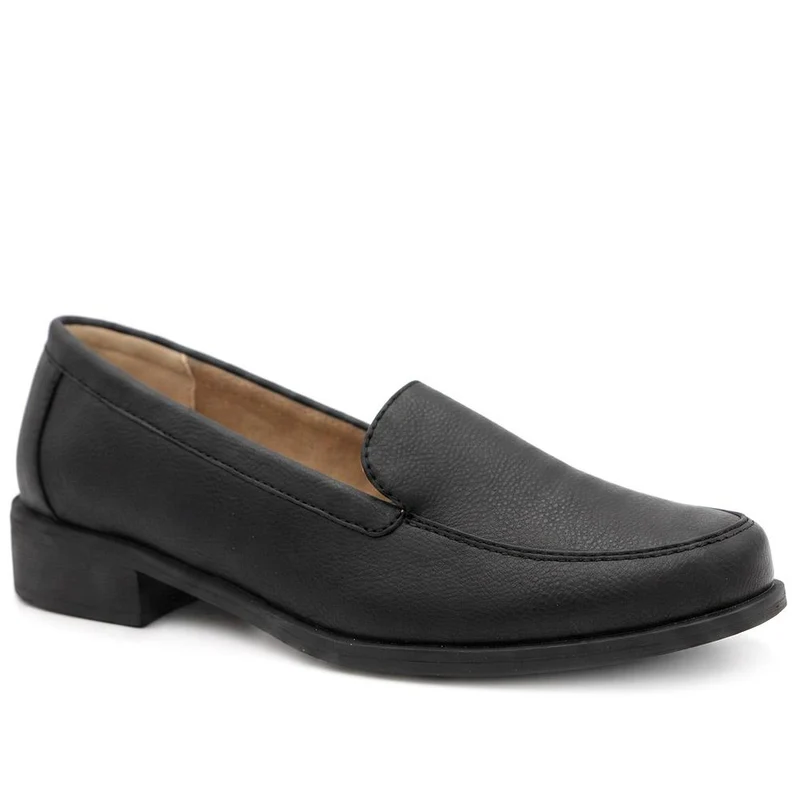 Smart Block Heel Loafers - WBINS44015 / 329 754 - Black