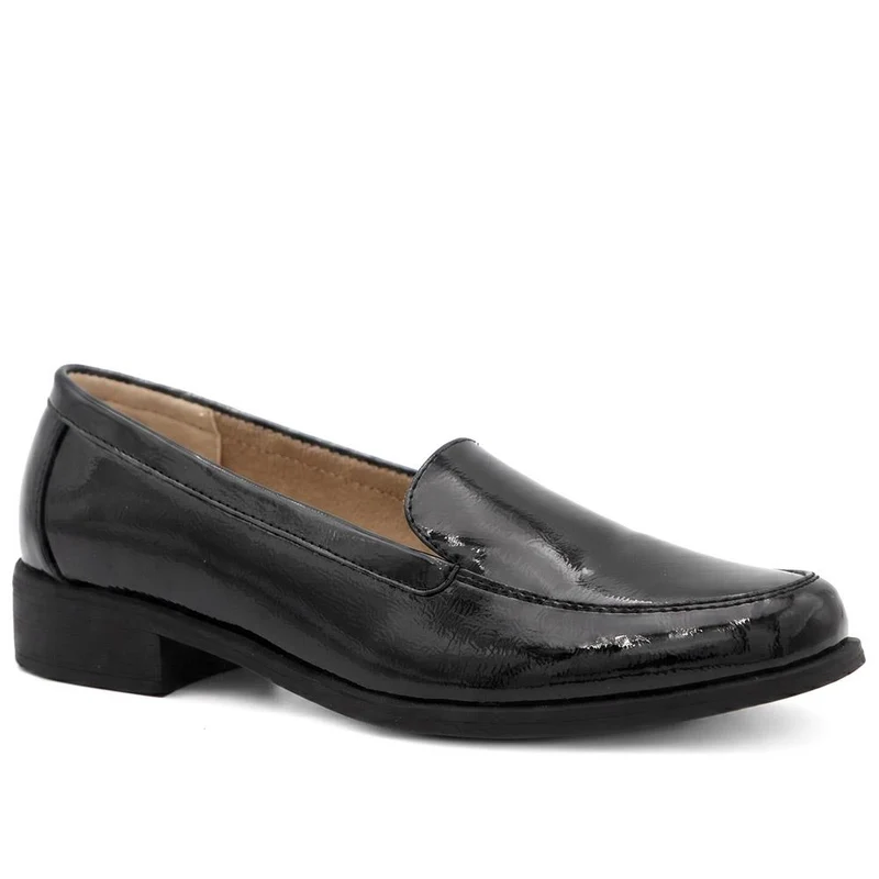 Smart Block Heel Loafers - WBINS44015 / 329 754 - Black Patent