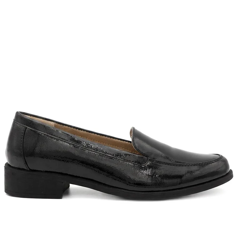 Smart Block Heel Loafers - WBINS44015 / 329 754 - Black Patent