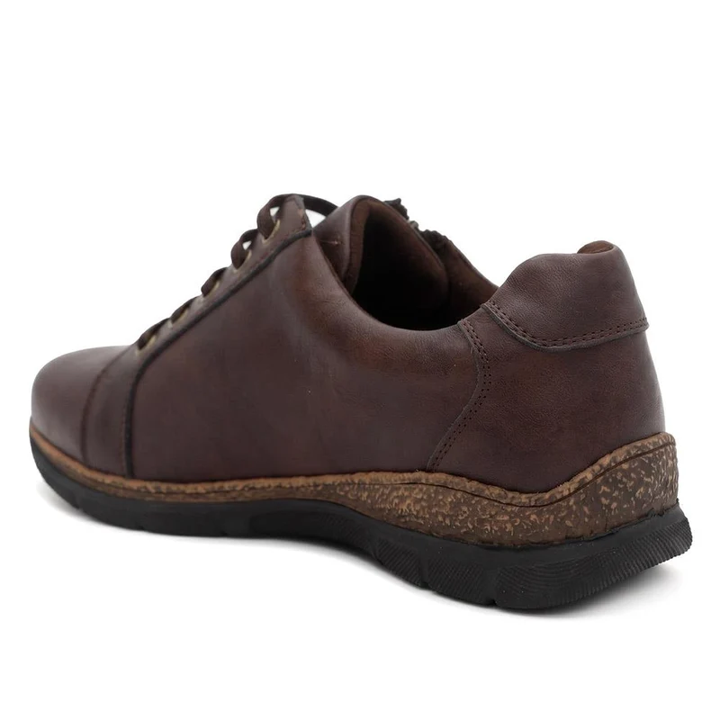 Extra Wide Zip & Lace Trainers - BETRINA / 329 761 - Chocolate