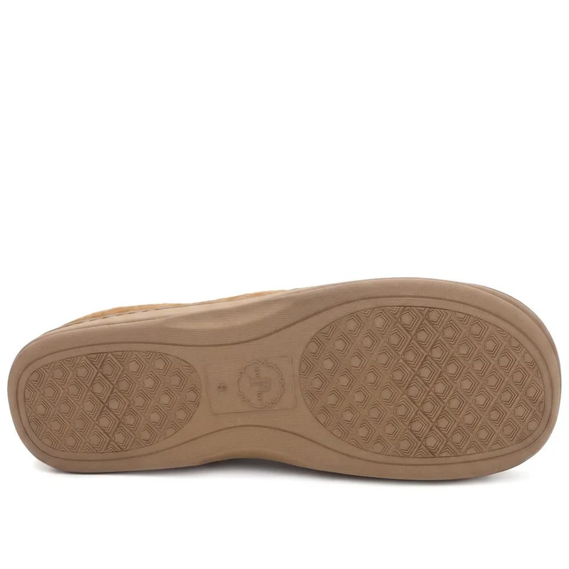 Comfy Antibacterial Slippers - QING34011 / 320 876 - Tan