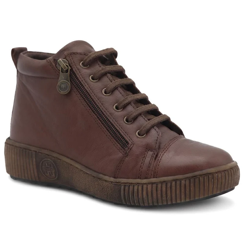 Leather Lace-Up Boots - HAK40013 / 326 039